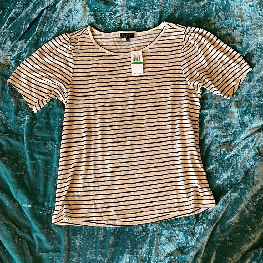 Black and White Striped Top